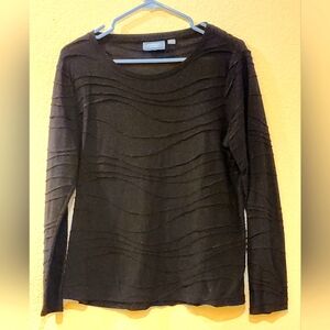 Black Textured Women's Top